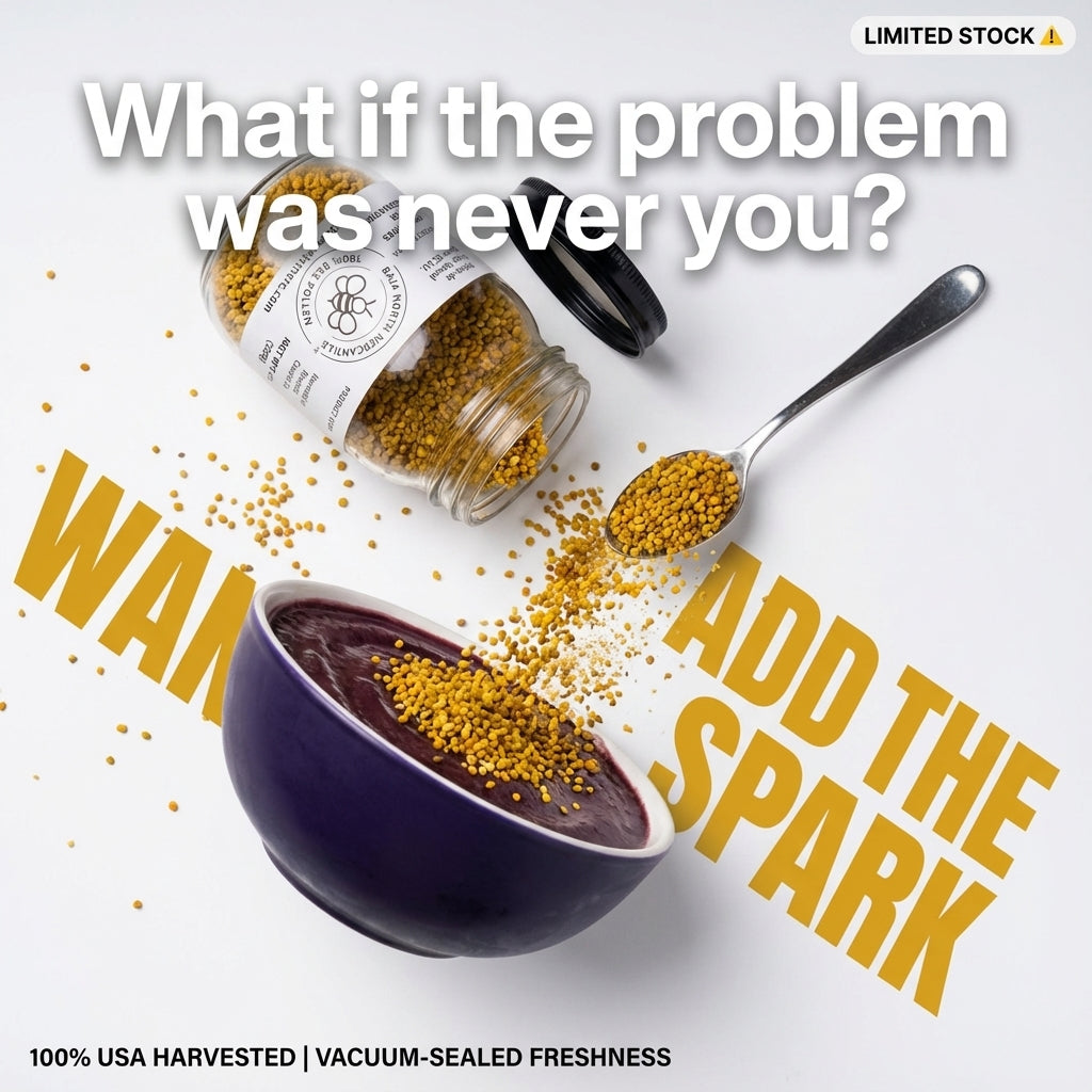 9 oz. Glass Jar of Premium Honey Bee Pollen | Harvested in USA | Vacuumed Packed for Freshness | Oxygen Absorber and Desiccant added to Increase Shelf Life