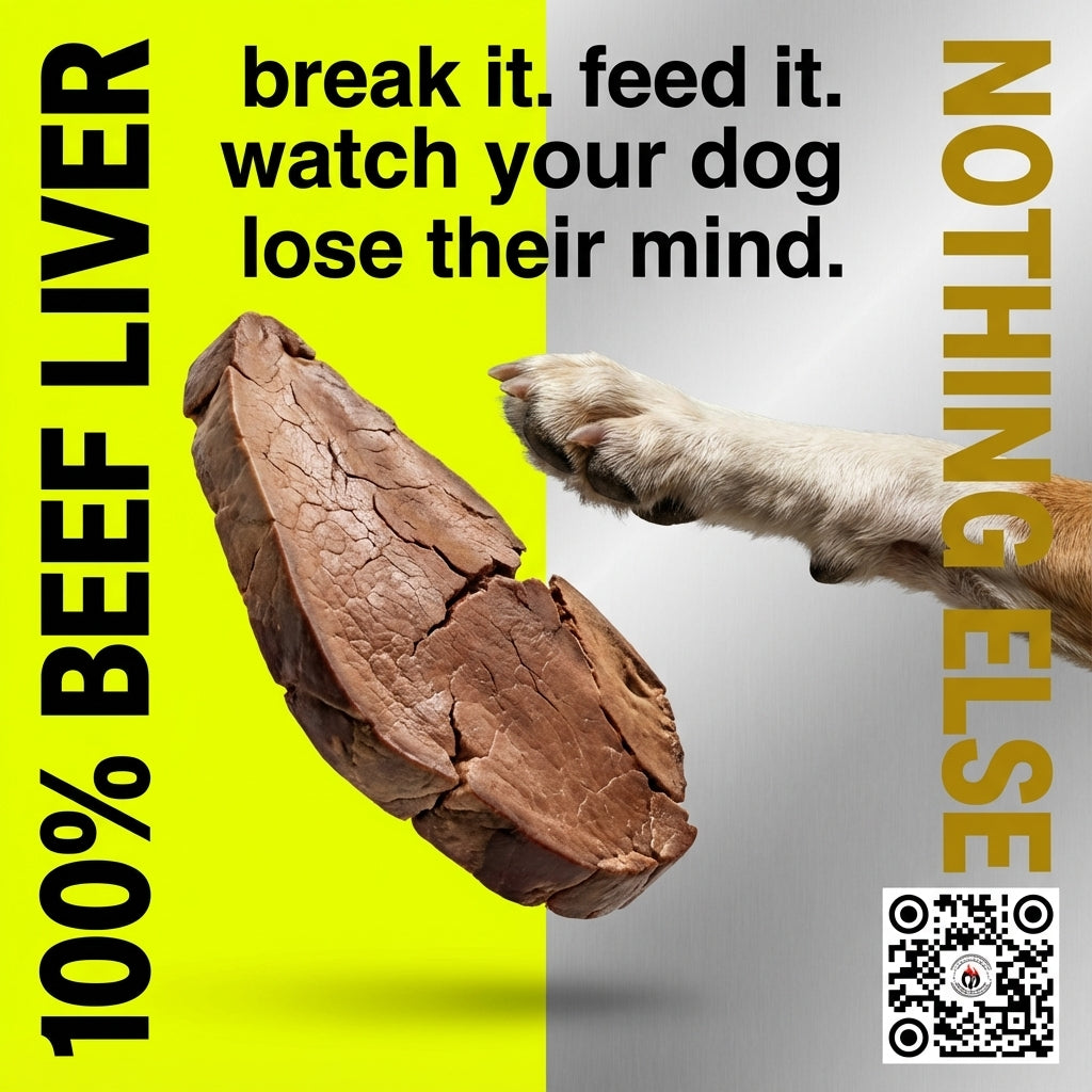 PET FOOD Raw Human Grade Liver SNACKS Freeze-Dried No refrigeration Required 25 year shelf-Life