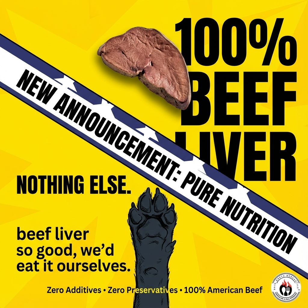 PET FOOD Raw Human Grade Liver SNACKS Freeze-Dried No refrigeration Required 25 year shelf-Life