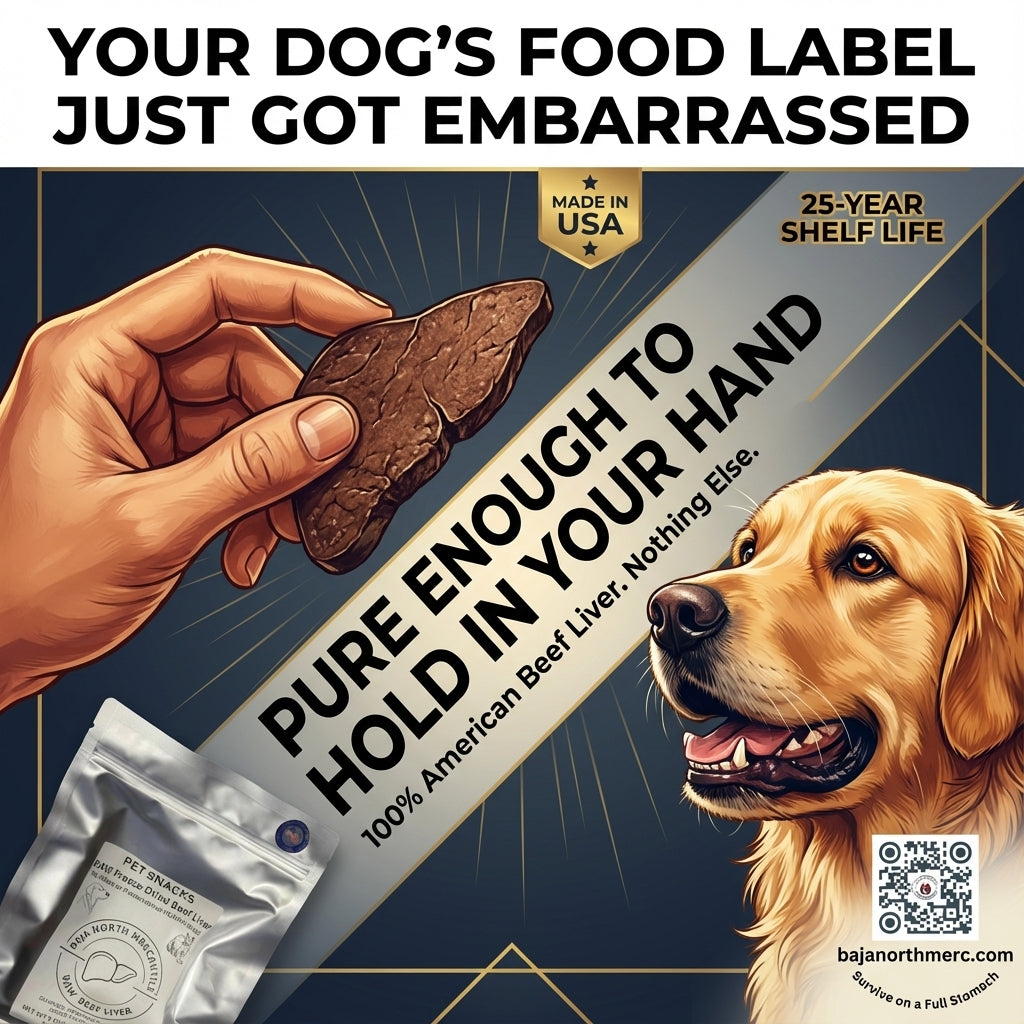 PET FOOD Raw Human Grade Liver SNACKS Freeze-Dried No refrigeration Required 25 year shelf-Life