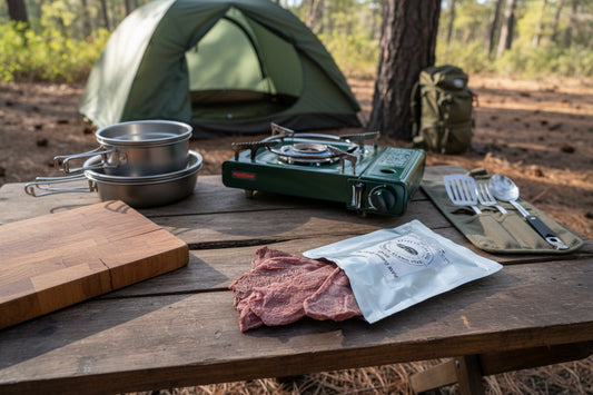 RAW QTY 4 | Freeze-Dries NY Steaks | Thin Cut | 25 Year Shelf Life | USA Product | No Preservatives or additives | All Natural USDA inspected beef