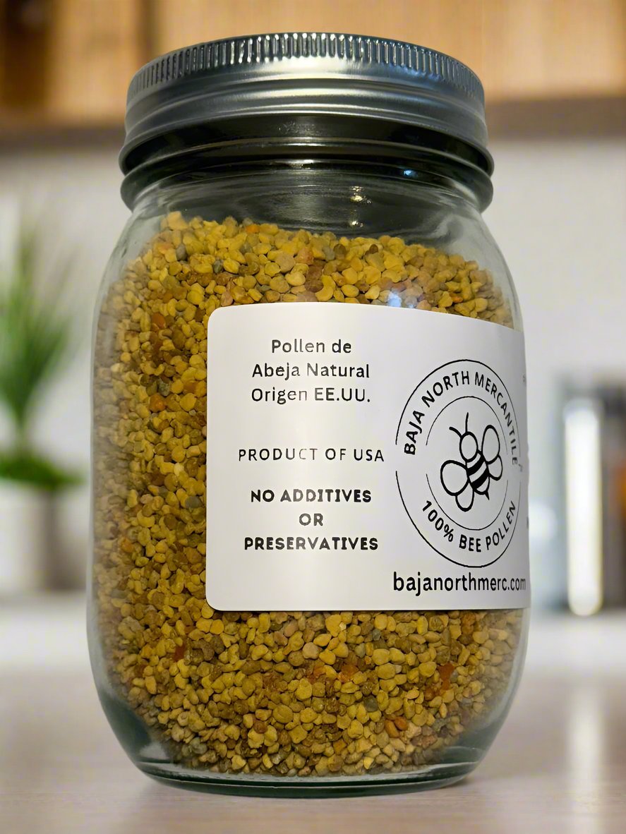 9 oz. Glass Jar of Premium Honey Bee Pollen | Harvested in USA | Vacuumed Packed for Freshness | Oxygen Absorber and Desiccant added to Increase Shelf Life