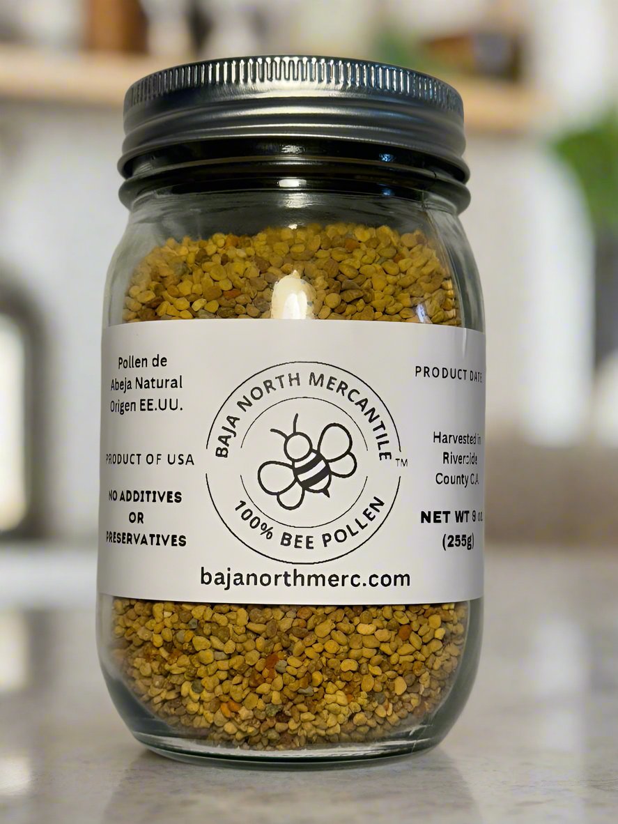 9 oz. Glass Jar of Premium Honey Bee Pollen | Harvested in USA | Vacuumed Packed for Freshness | Oxygen Absorber and Desiccant added to Increase Shelf Life